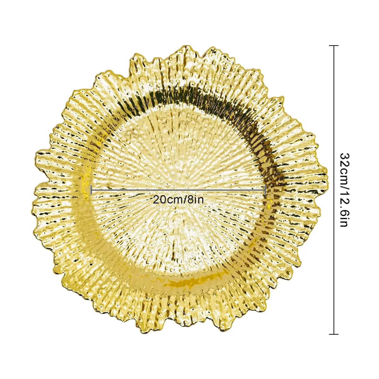 24Pcs Gold Chargers Plate