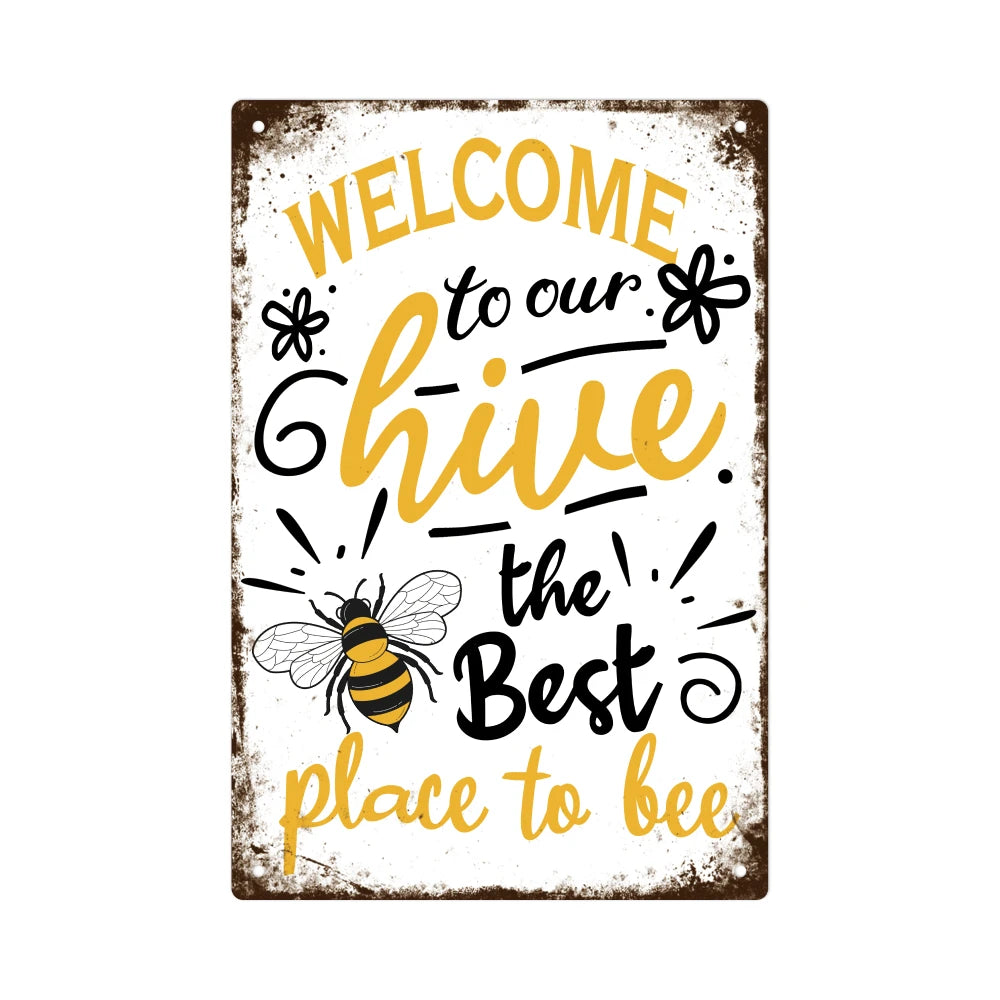 Putuo Decor Welcome Metal Sign