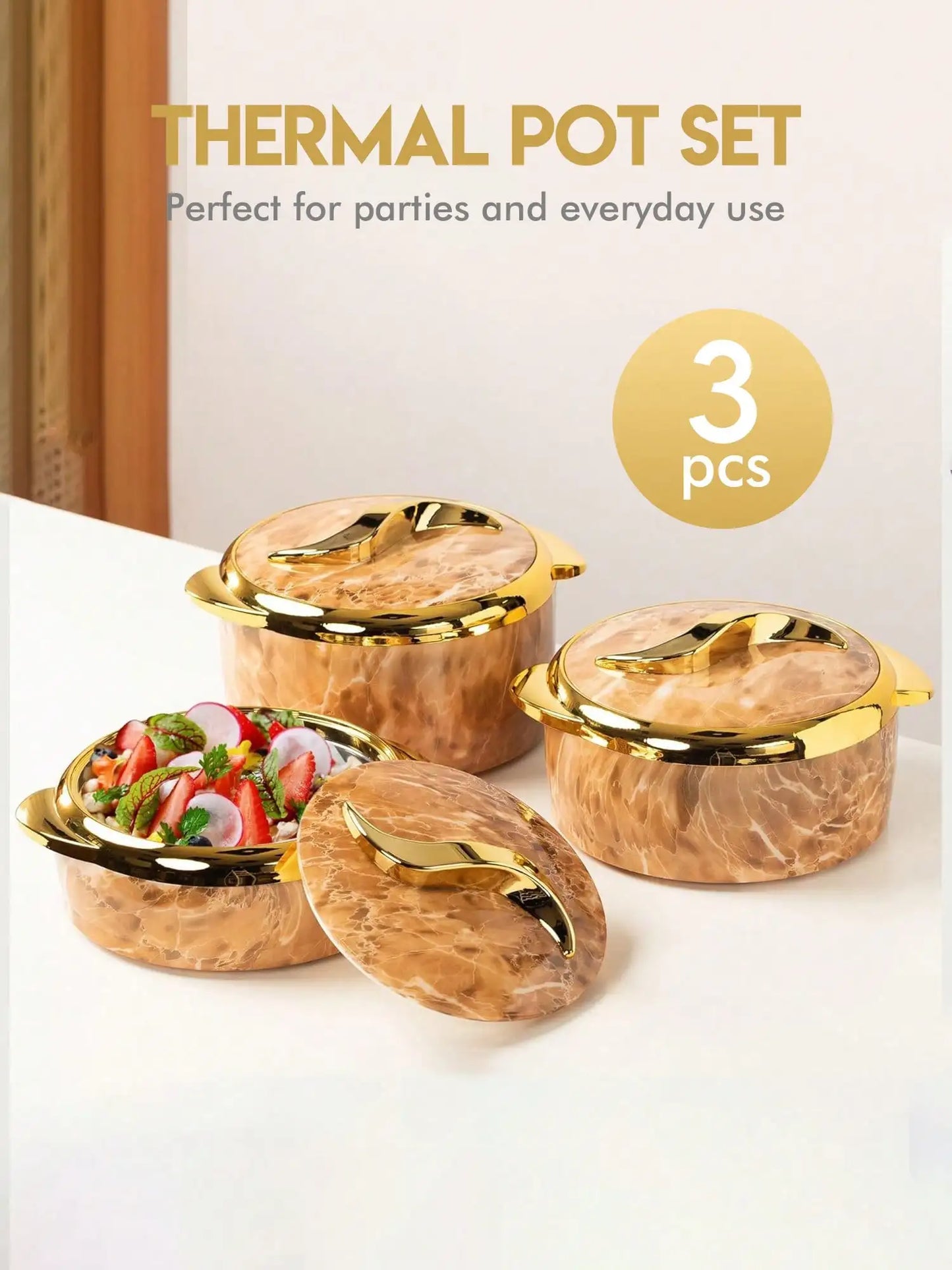 3pcs Golden Touch Food Warmer