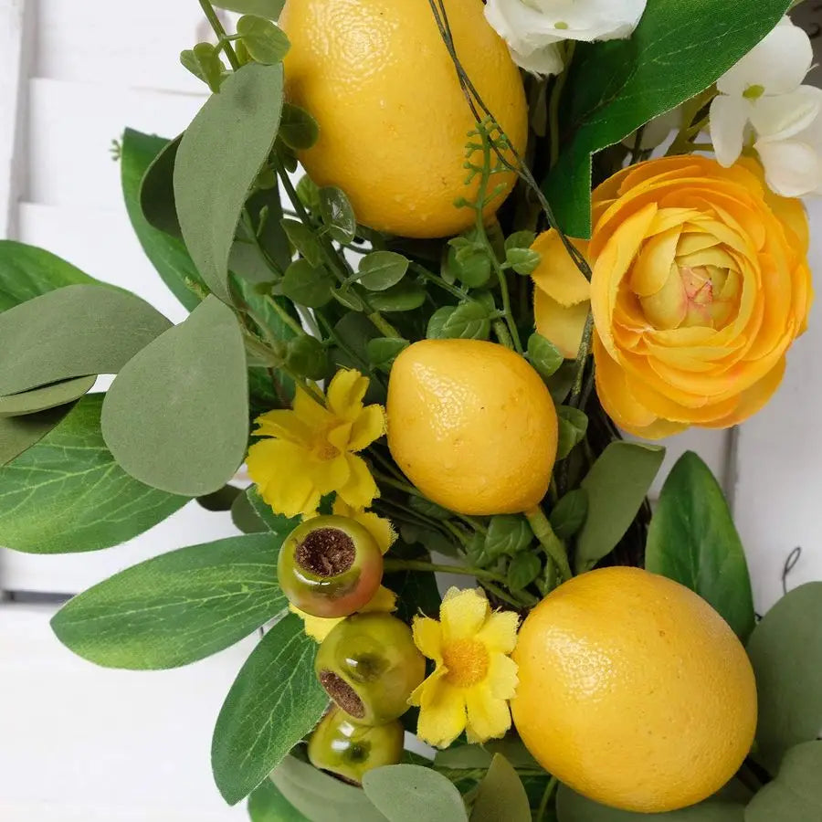 Artificial Lemon Wreath