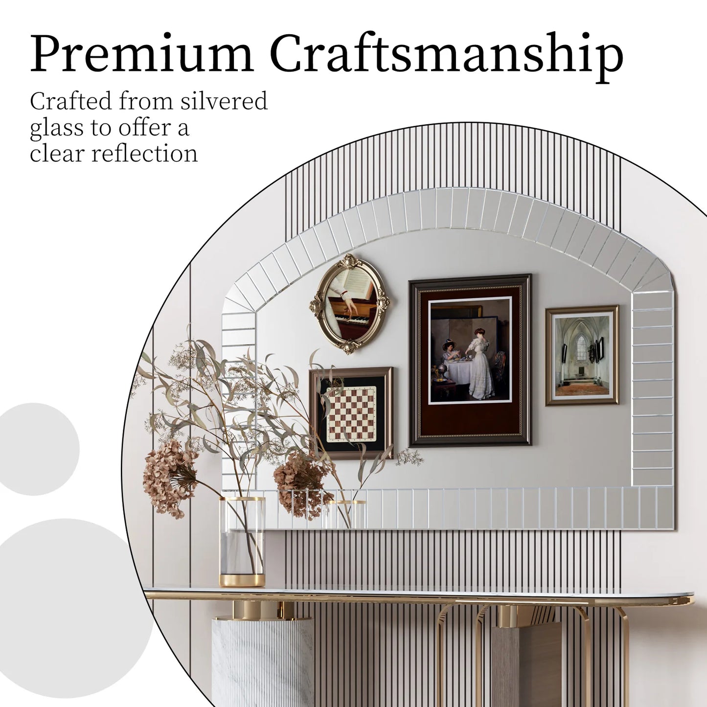 Large Arched Wall Mirror