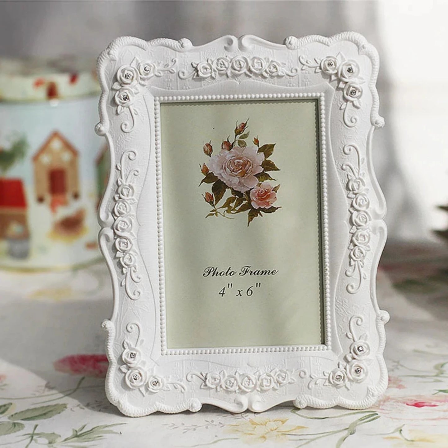 6/7/8inch  White Rose Frame