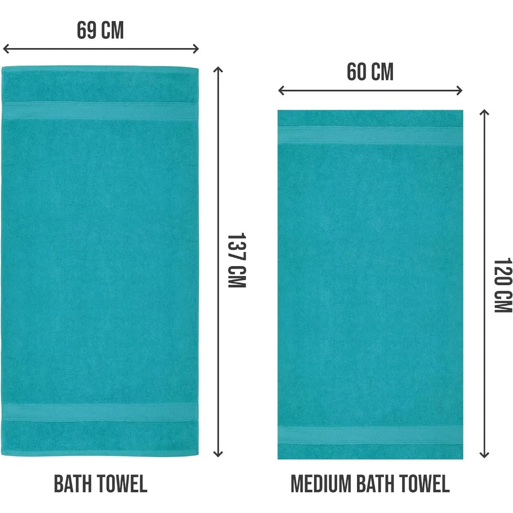 6 Pack Bath Towel Set