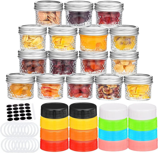 16 Pack 4oz Mini Mason Jars