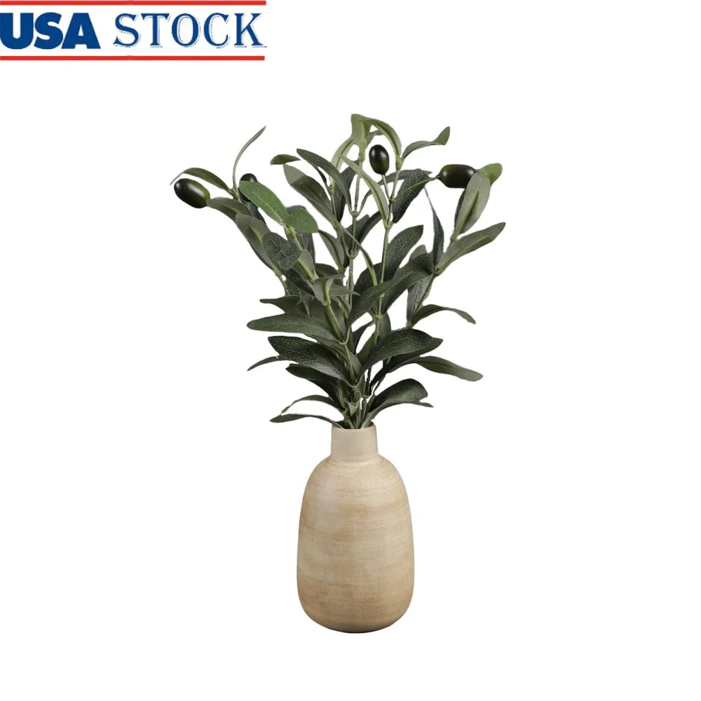 15 Inch Artificial Olive Potted Plant