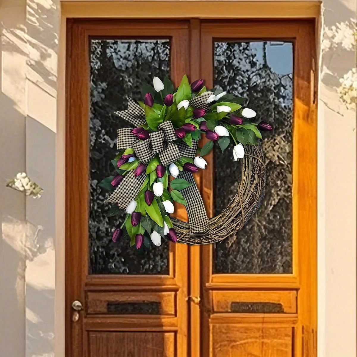 Tulip Wreath for Front Door