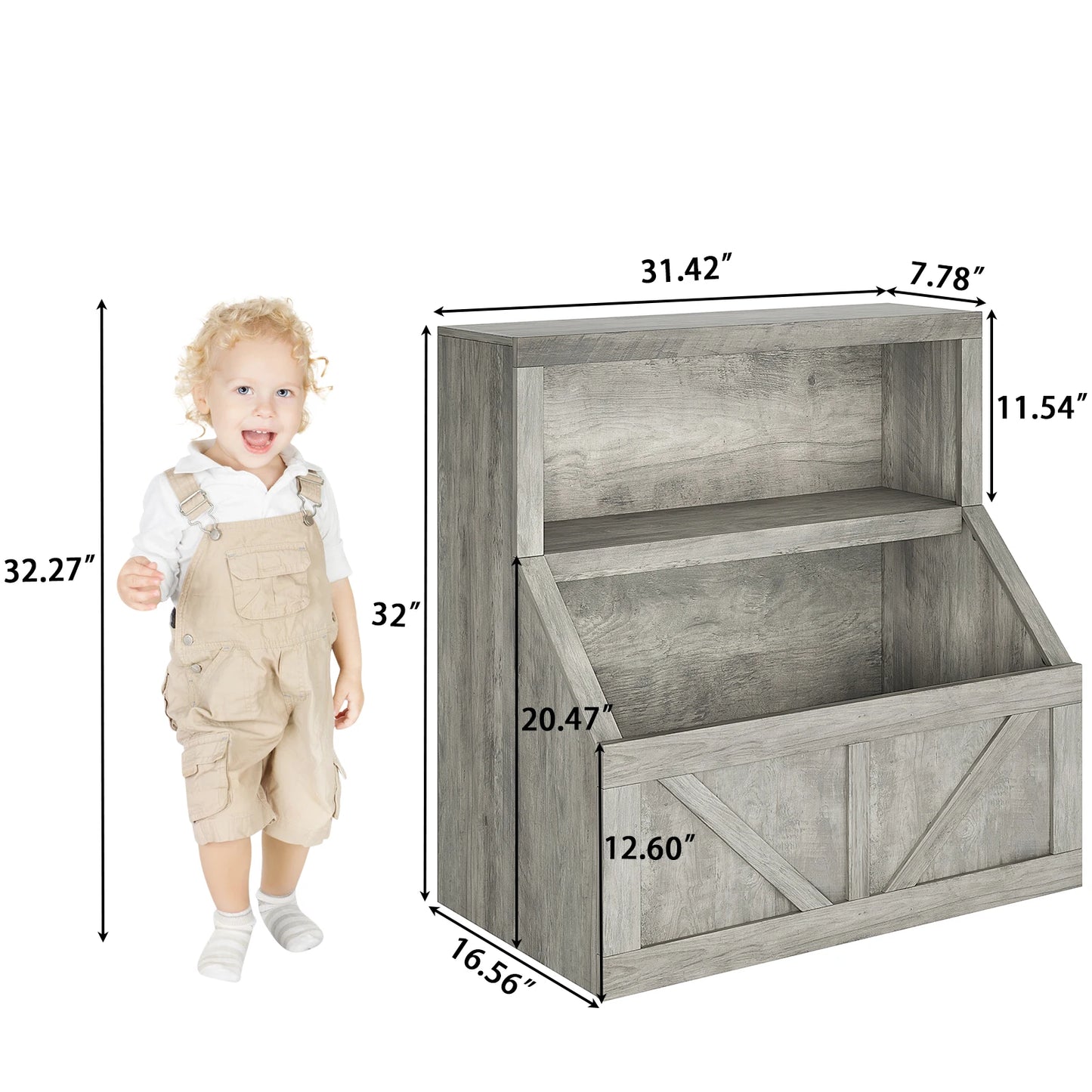 Wooden Kids Bookshelf