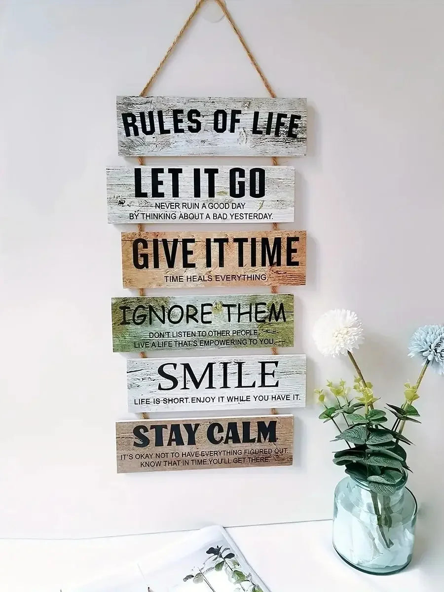 Wooden Inspirational Hanging Decor