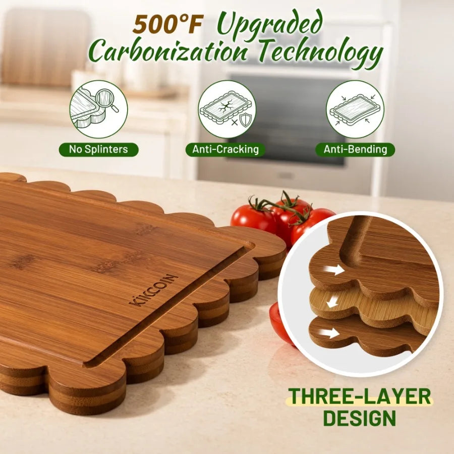 4Pcs Bamboo Cutting Board Set