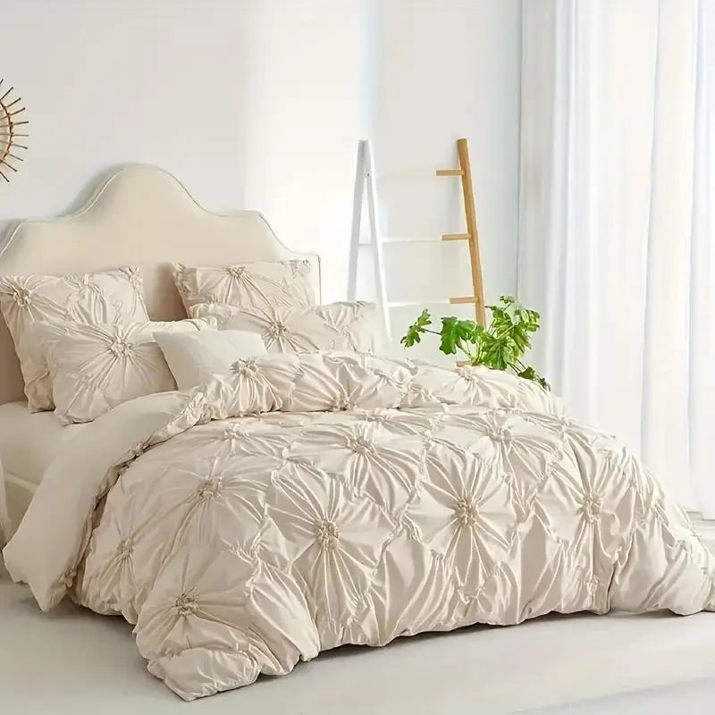 3pcs Flower Quilt Cover Set
