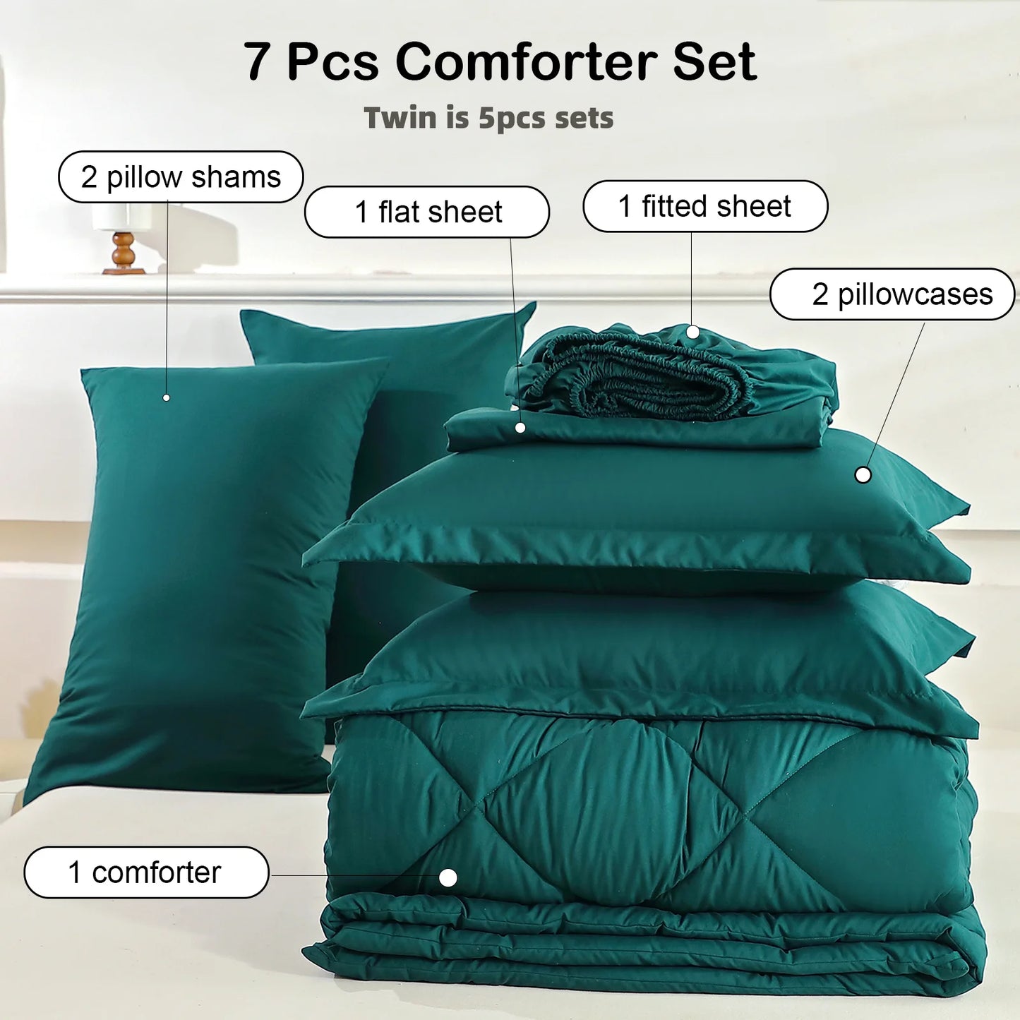 5pcs/7pcs Bedding Sets