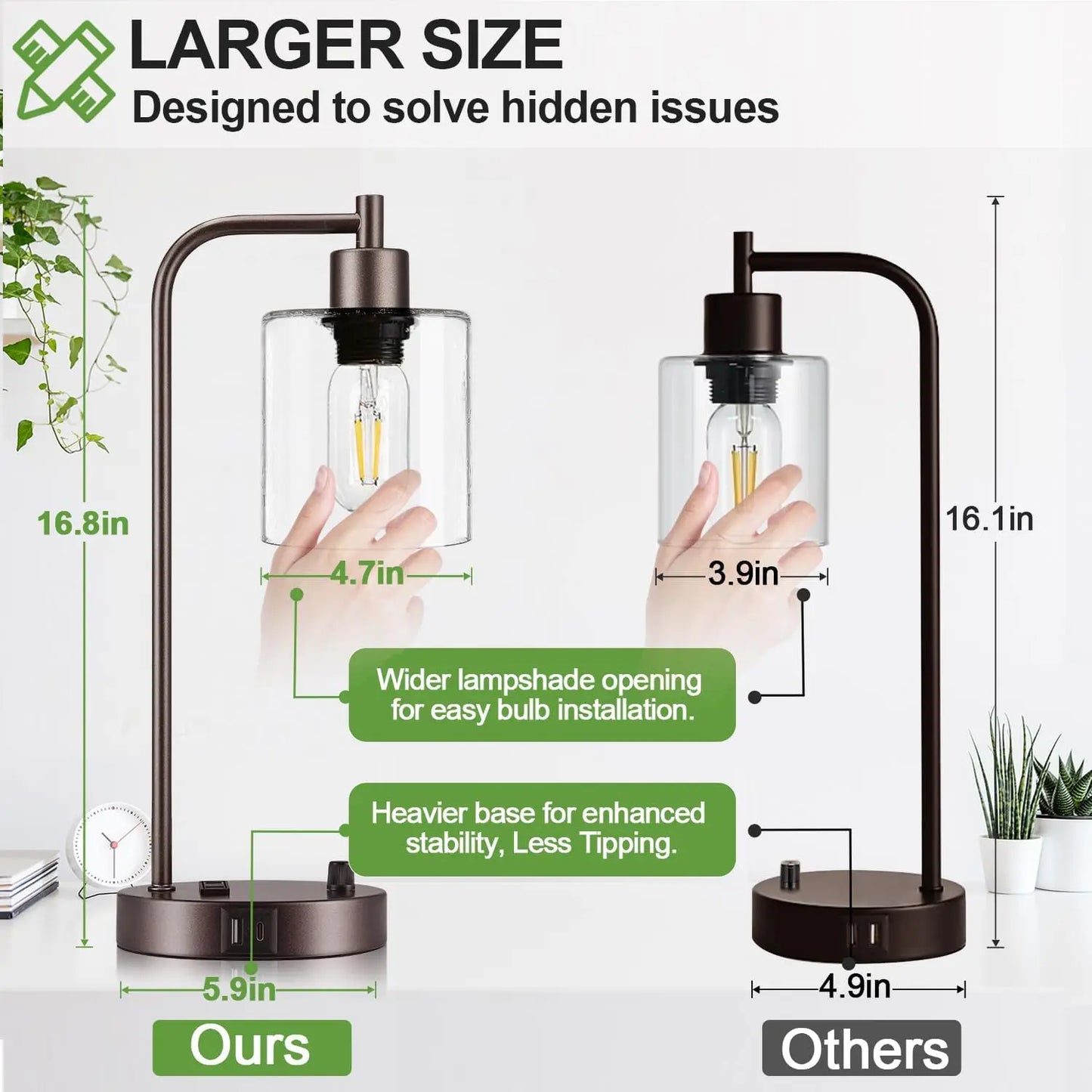 Set of 2 Oil Rubbed Bronze Table Lamps
