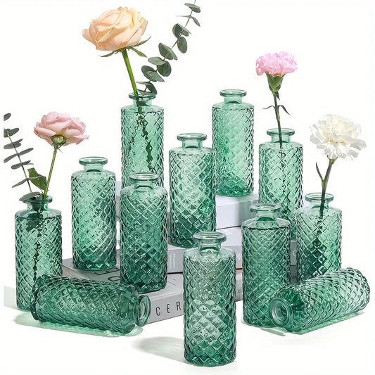 Glass Bud Vases Set Of 12