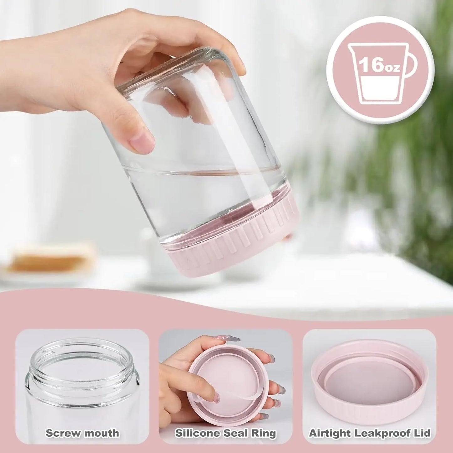 16oz Glass Jars with Lids