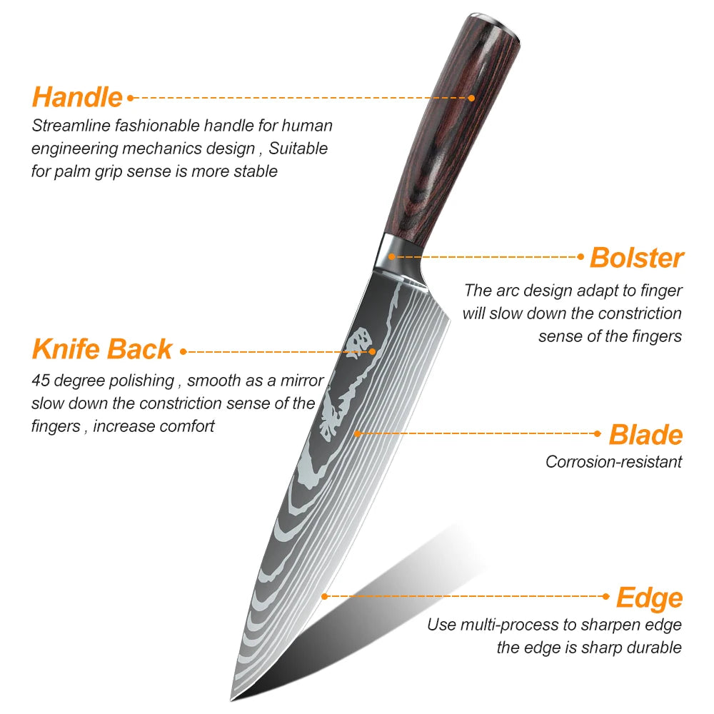 MDHAND 10pcs Knives Set