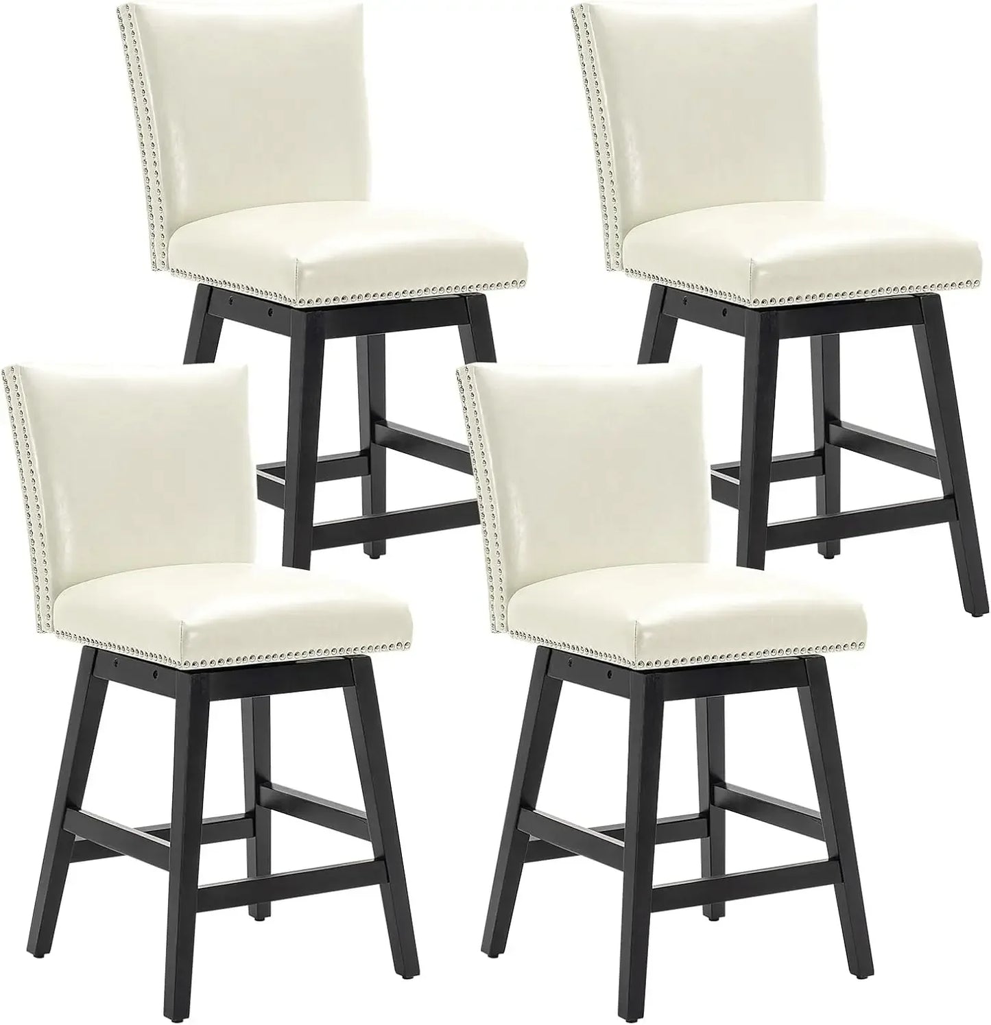 Bar Stools Set of 4, 26" Swivel Counter Height