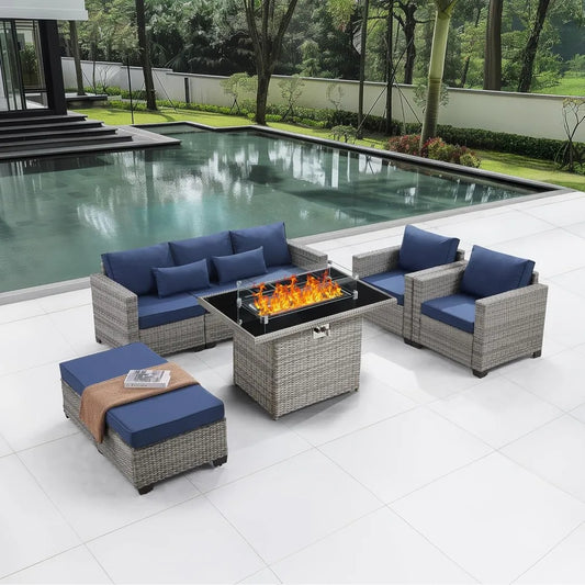 Patio Set with Fire Pit Table