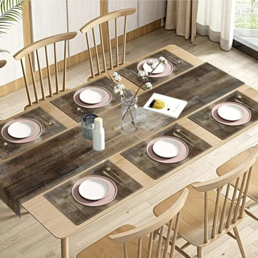 Blue Orange Table Runner Placemats