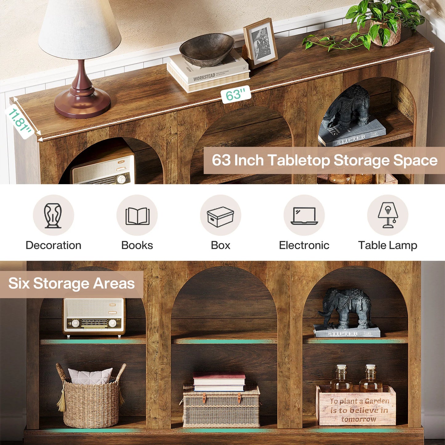 Tribesigns Farmhouse Console Table