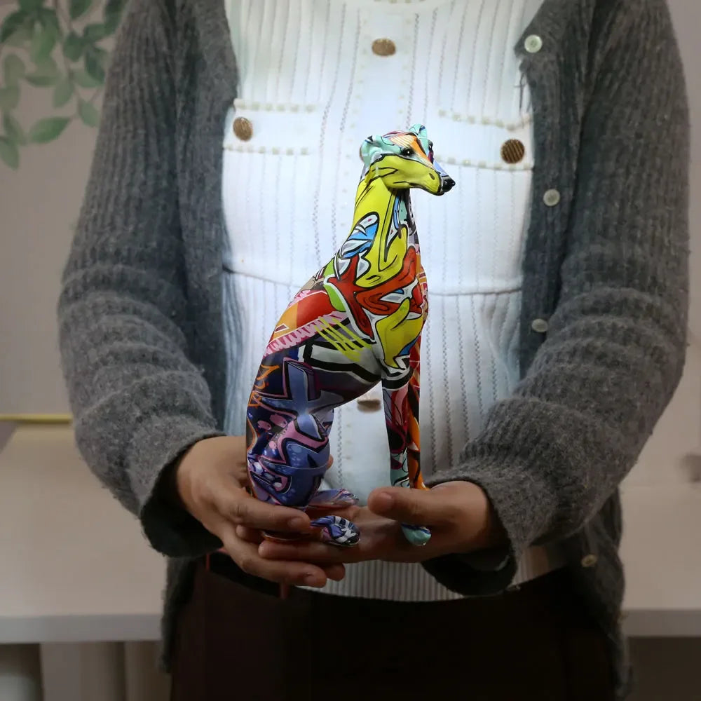 Creative Colorful Greyhound Doberman Decoration