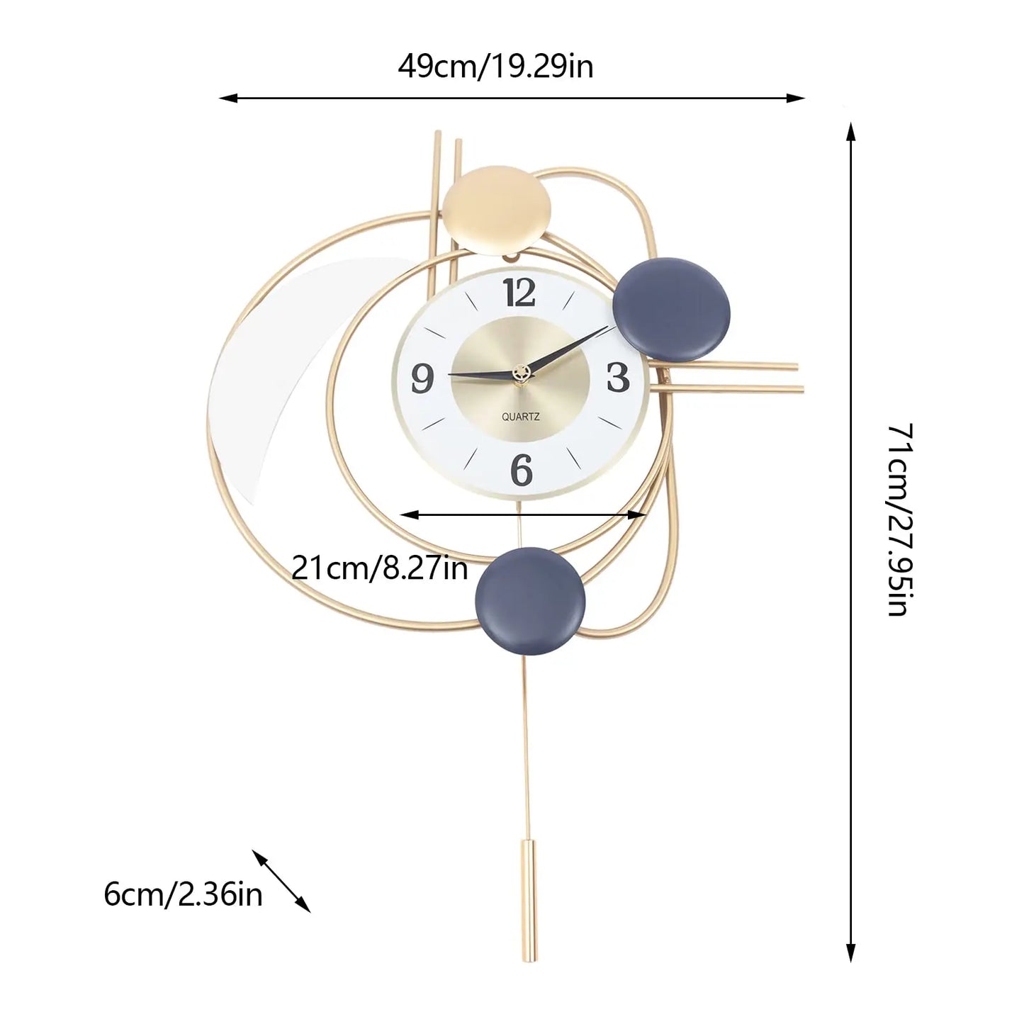 Large Metal  Wall Clock