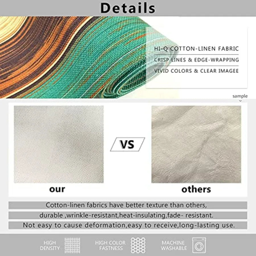 Blue Orange Table Runner Placemats