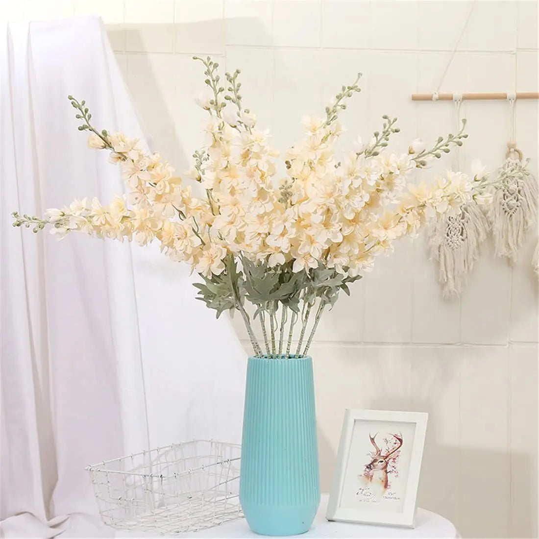 6 Pcs Delphinium Artificial Flowers for Tall Vase