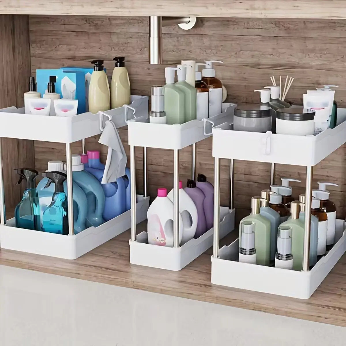 3pcs Under Bathroom Sink Organizers