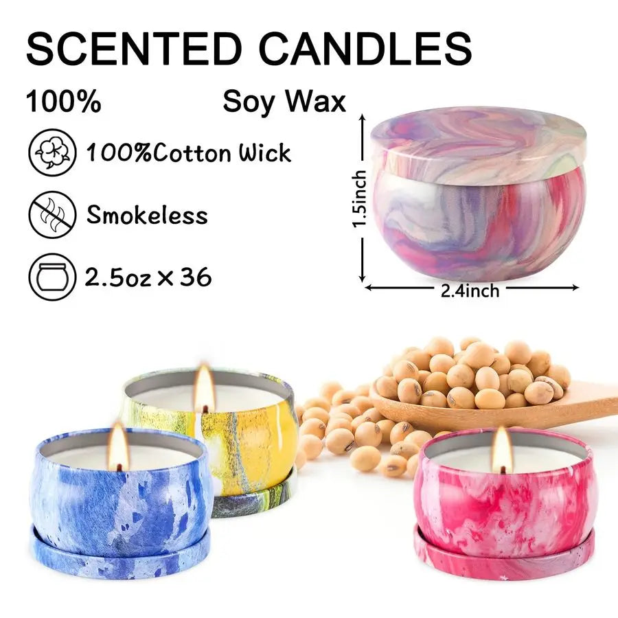 36 Pack Aromatherapy Candles