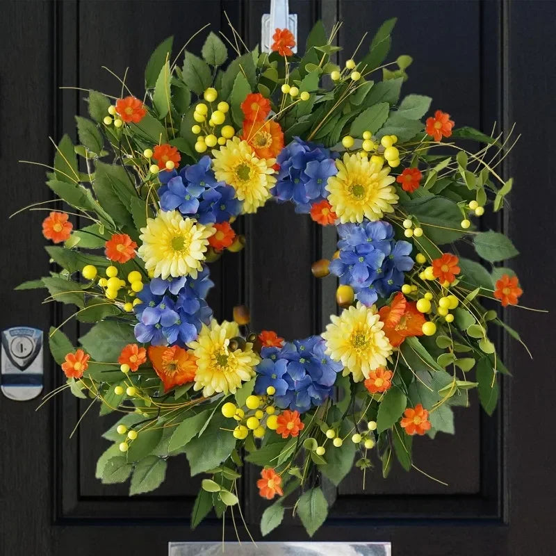 Daisy Spring Wreath with Hydrangea