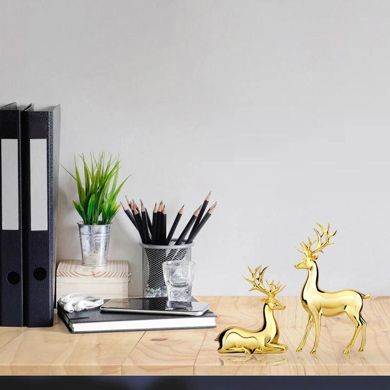 Handcrafted Wooden Deer Figurine