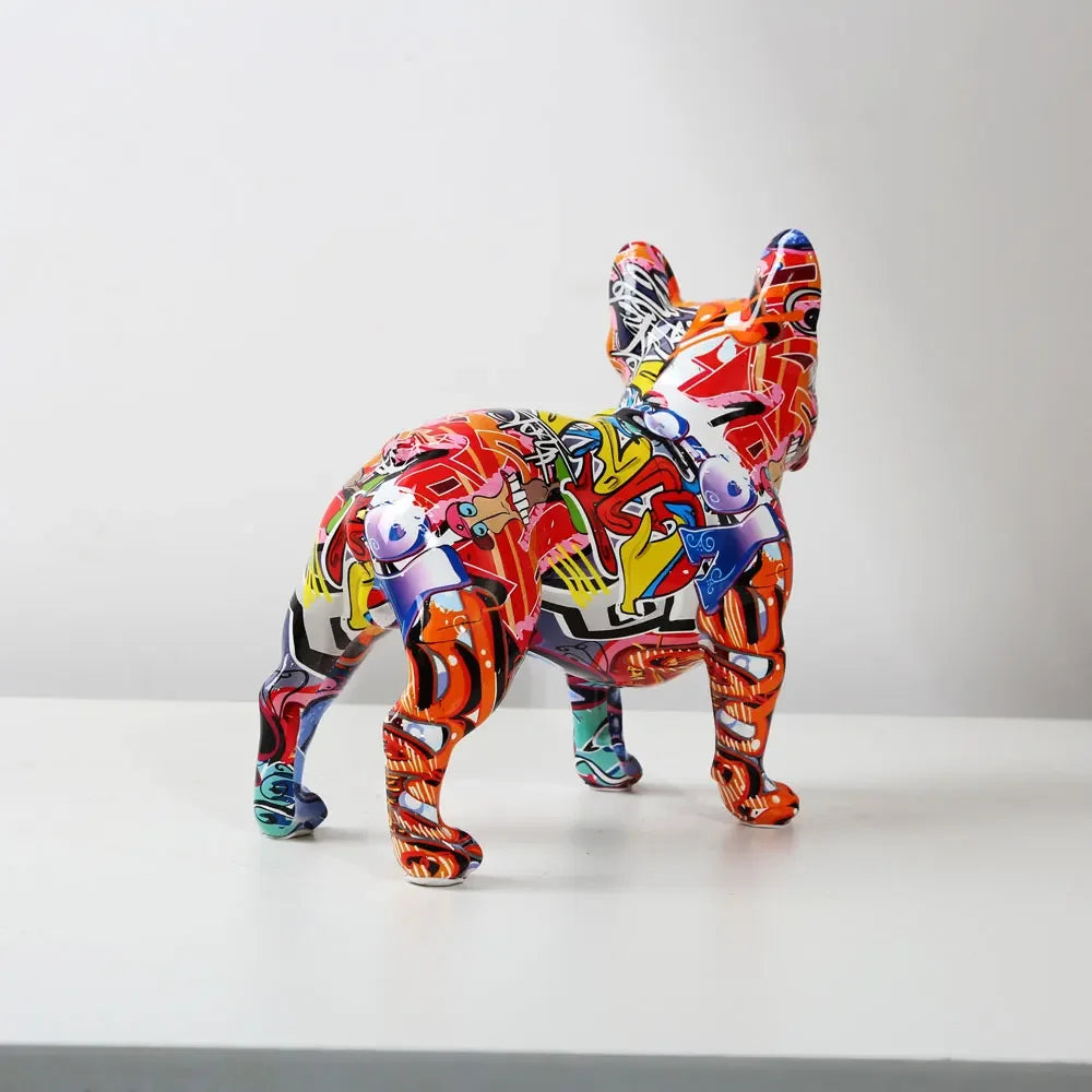 Colorful French Bulldog Statue