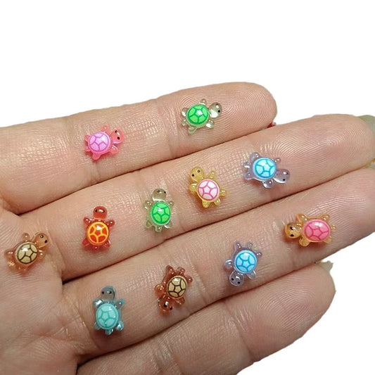 100Pcs Mini Resin Turtles