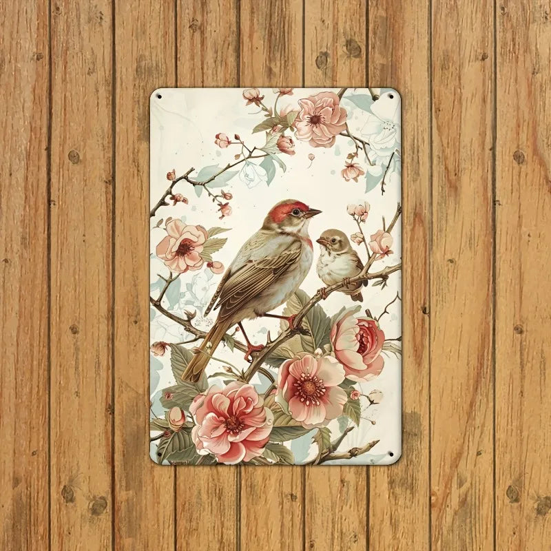 Vintage Bird Themed Iron Metal Logo