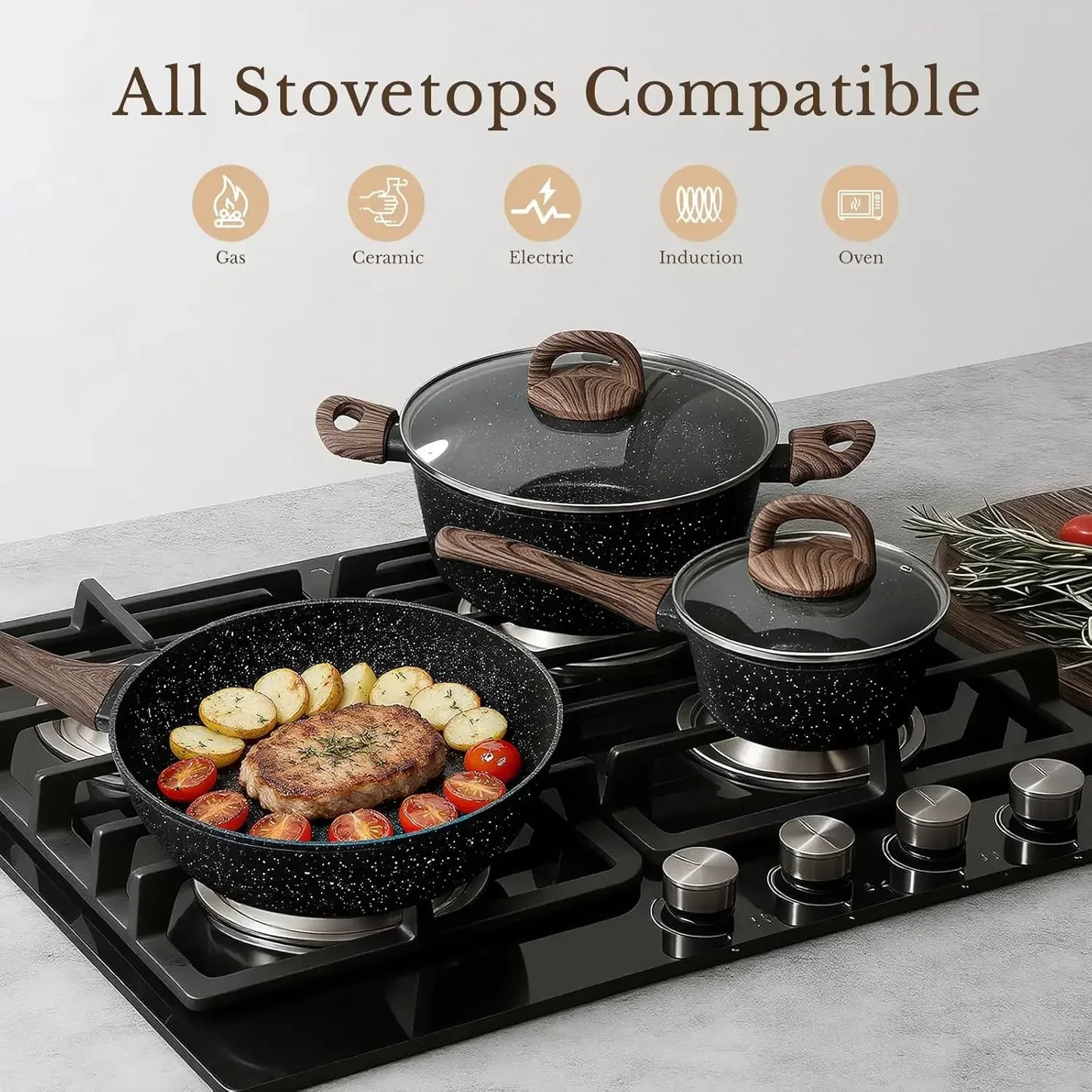 25 Pcs Pots & Pans Set