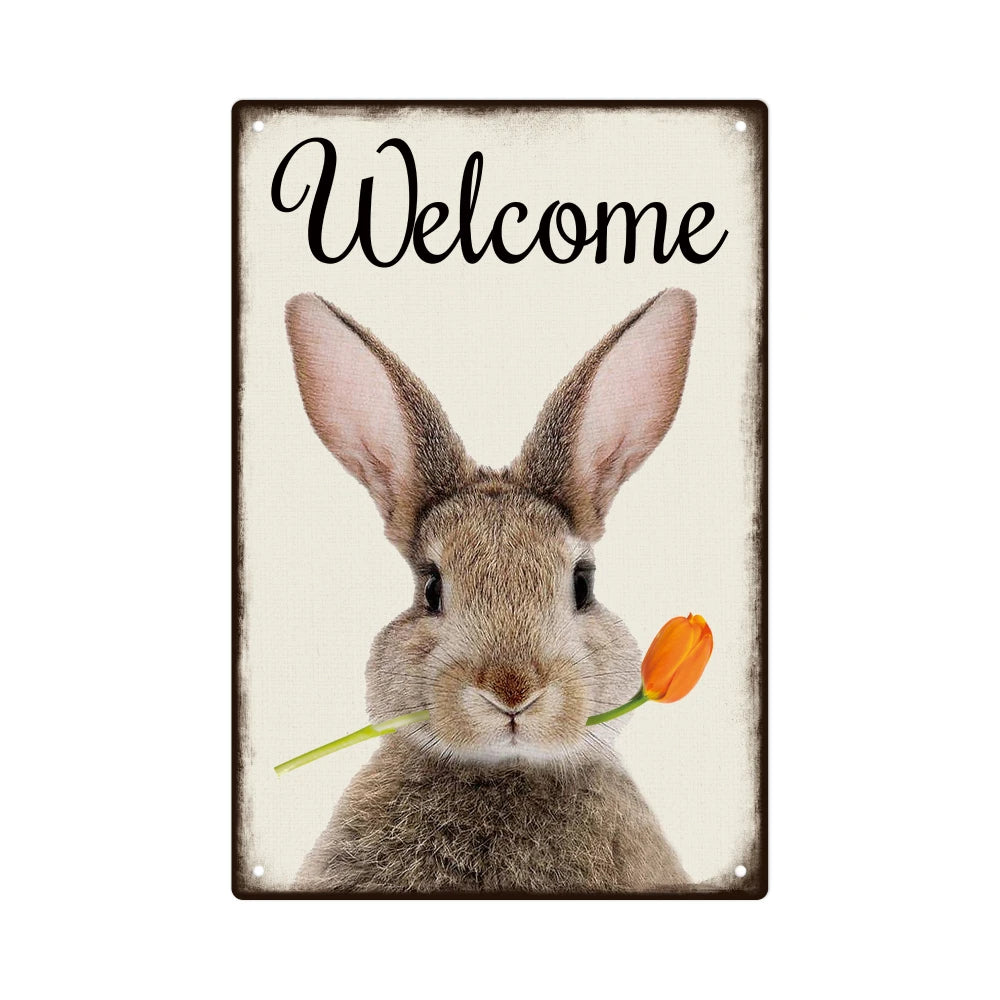 Putuo Decor Welcome Metal Sign