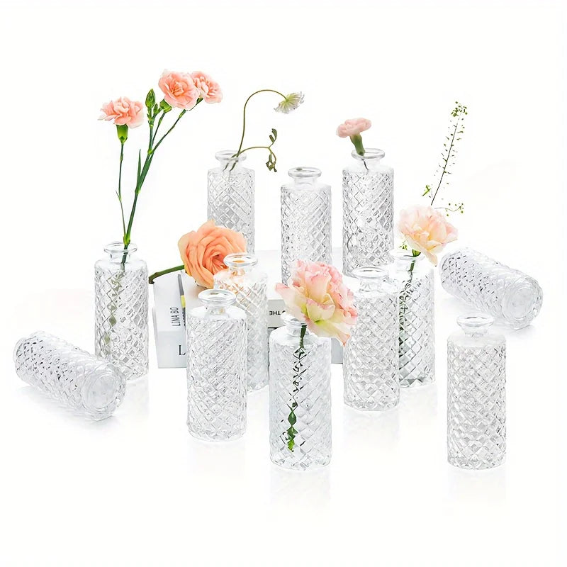 Glass Bud Vases Set Of 12