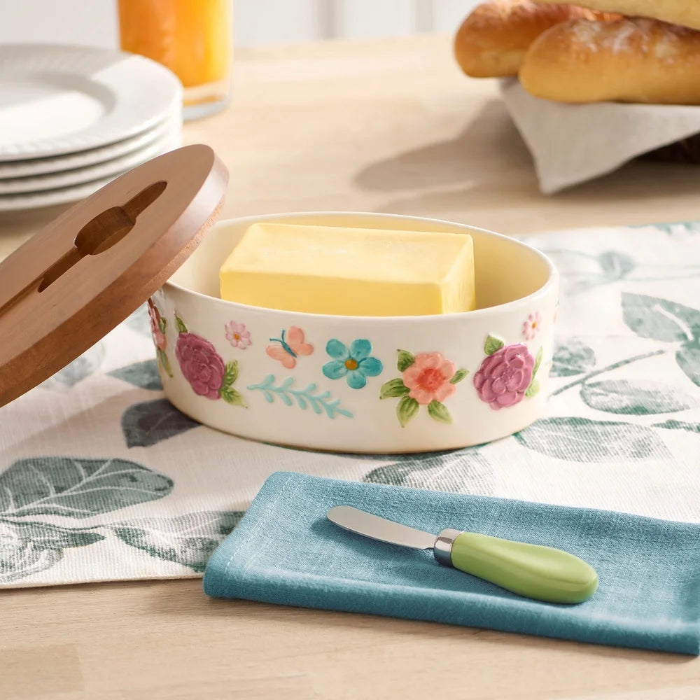Painted Meadow Butter Dish Set