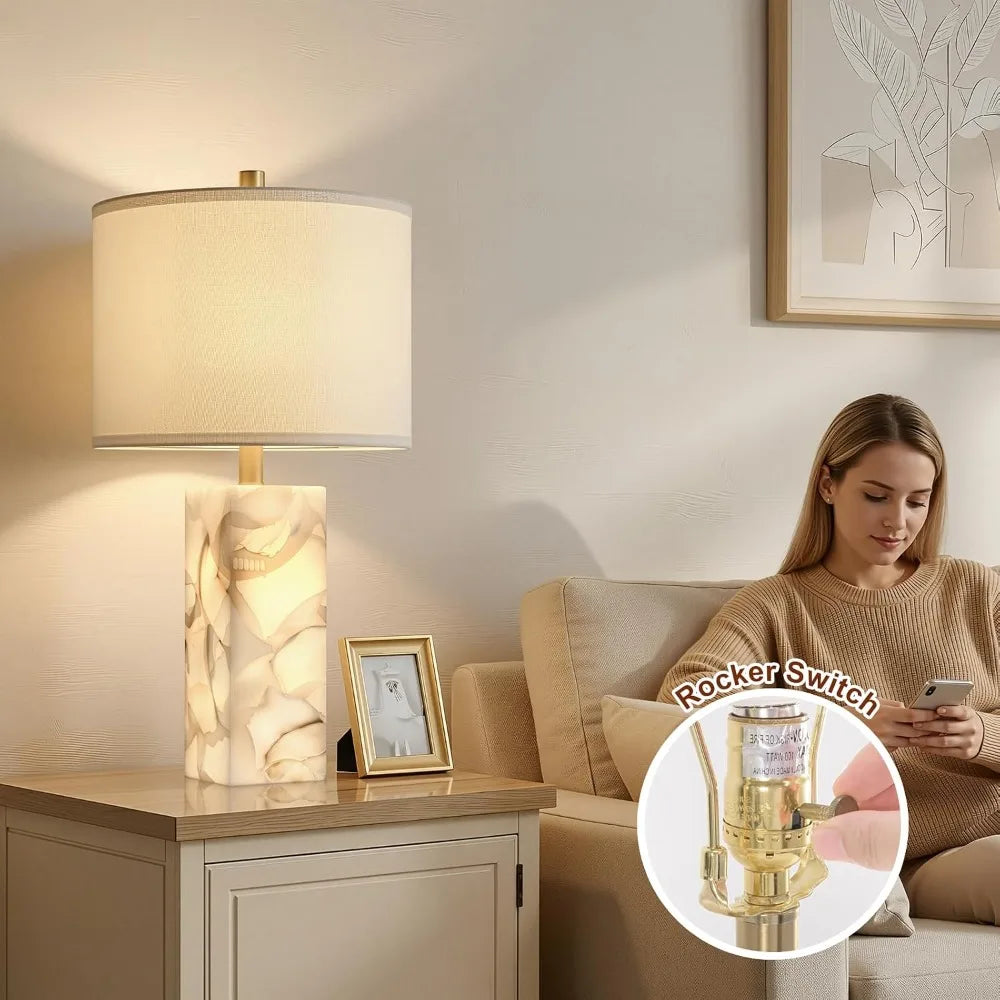 Alabaster Table Lamp Set of 2