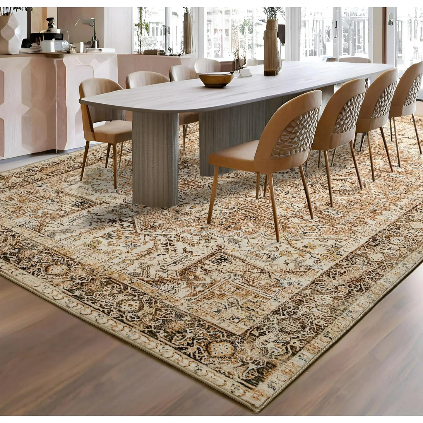 Faux Cashmere Vintage Printed Rug